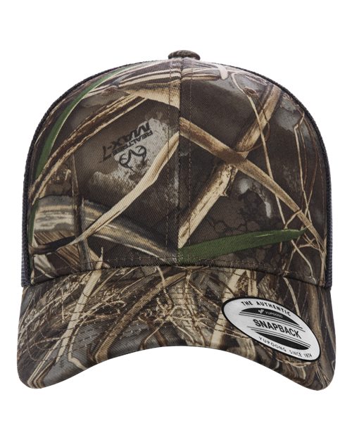 Retro Mesh Back Trucker Hat, Mid Profile Blank Snapback Cap, Plain Unprinted Hat