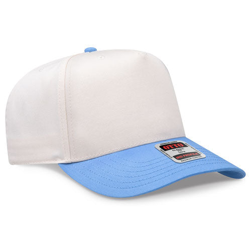 Mid Profile 5 Panel Baseball Cap, Blank Plain Snapback Hat, Unstructured Unprinted Cap