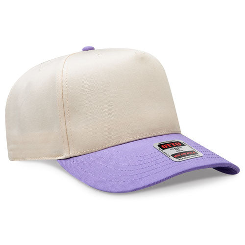 Mid Profile 5 Panel Baseball Cap, Blank Plain Snapback Hat, Unstructured Unprinted Cap