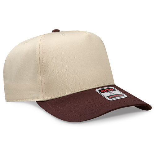 Mid Profile 5 Panel Baseball Cap, Blank Plain Snapback Hat, Unstructured Unprinted Cap