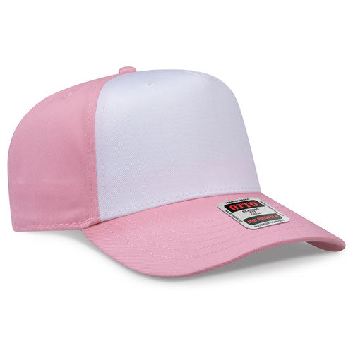 Mid Profile 5 Panel Baseball Cap, Blank Plain Snapback Hat, Unstructured Unprinted Cap
