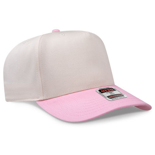 Mid Profile 5 Panel Baseball Cap, Blank Plain Snapback Hat, Unstructured Unprinted Cap