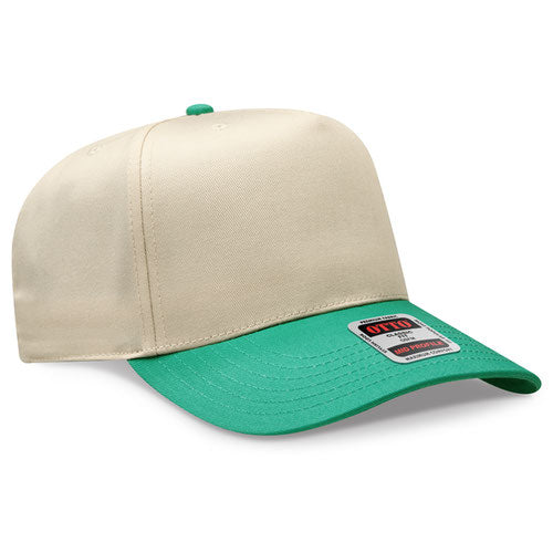 Mid Profile 5 Panel Baseball Cap, Blank Plain Snapback Hat, Unstructured Unprinted Cap