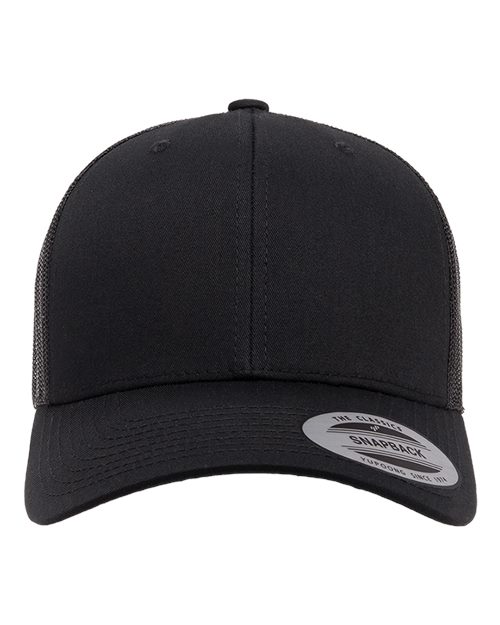 Retro Mesh Back Trucker Hat, Mid Profile Blank Snapback Cap, Plain Unprinted Hat