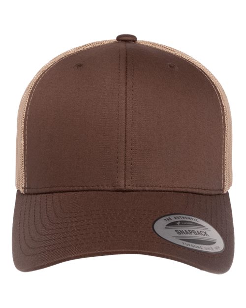 Retro Mesh Back Trucker Hat, Mid Profile Blank Snapback Cap, Plain Unprinted Hat