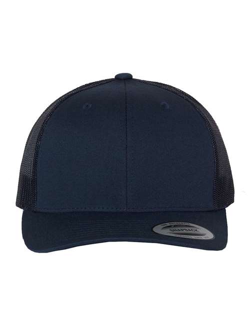 Retro Mesh Back Trucker Hat, Mid Profile Blank Snapback Cap, Plain Unprinted Hat