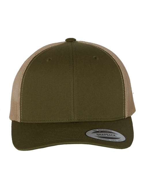 Retro Mesh Back Trucker Hat, Mid Profile Blank Snapback Cap, Plain Unprinted Hat