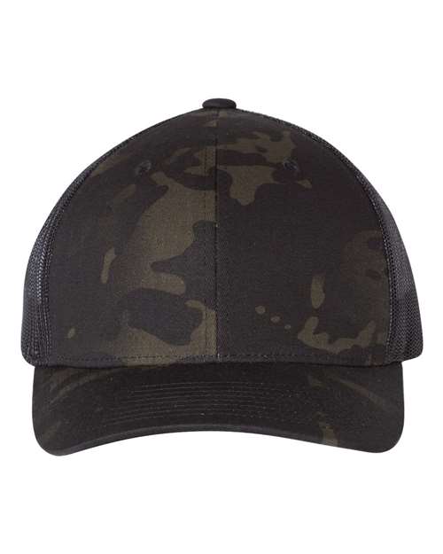 Retro Mesh Back Trucker Hat, Mid Profile Blank Snapback Cap, Plain Unprinted Hat