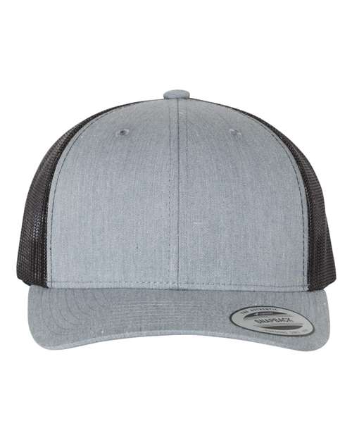 Retro Mesh Back Trucker Hat, Mid Profile Blank Snapback Cap, Plain Unprinted Hat
