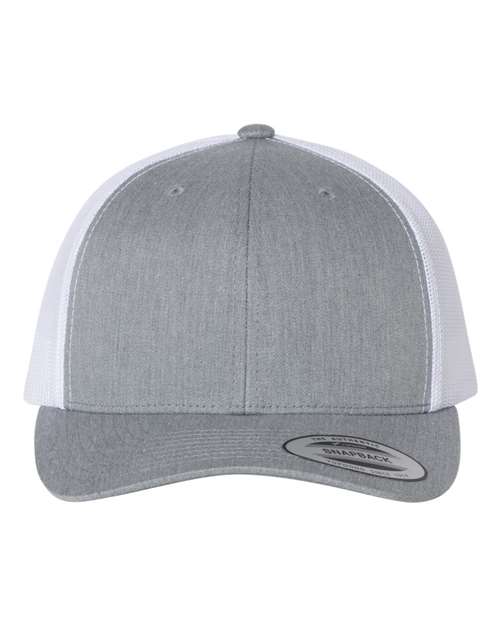 Retro Mesh Back Trucker Hat, Mid Profile Blank Snapback Cap, Plain Unprinted Hat