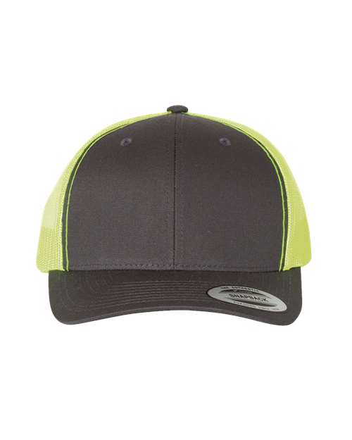 Retro Mesh Back Trucker Hat, Mid Profile Blank Snapback Cap, Plain Unprinted Hat