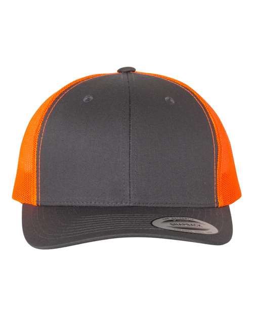 Retro Mesh Back Trucker Hat, Mid Profile Blank Snapback Cap, Plain Unprinted Hat