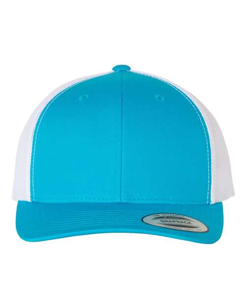 Retro Mesh Back Trucker Hat, Mid Profile Blank Snapback Cap, Plain Unprinted Hat