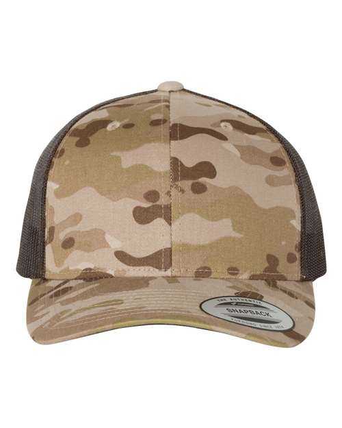 Retro Mesh Back Trucker Hat, Mid Profile Blank Snapback Cap, Plain Unprinted Hat