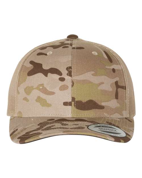 Retro Mesh Back Trucker Hat, Mid Profile Blank Snapback Cap, Plain Unprinted Hat