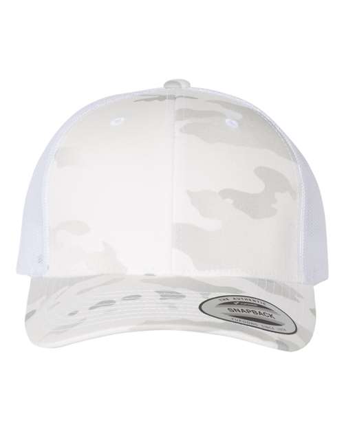 Retro Mesh Back Trucker Hat, Mid Profile Blank Snapback Cap, Plain Unprinted Hat