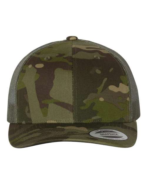 Retro Mesh Back Trucker Hat, Mid Profile Blank Snapback Cap, Plain Unprinted Hat