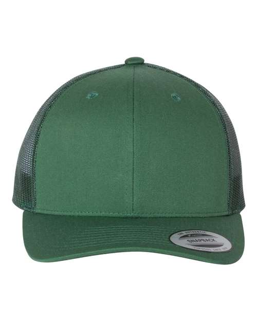 Retro Mesh Back Trucker Hat, Mid Profile Blank Snapback Cap, Plain Unprinted Hat