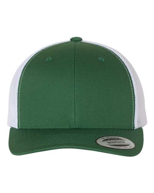 Retro Mesh Back Trucker Hat, Mid Profile Blank Snapback Cap, Plain Unprinted Hat