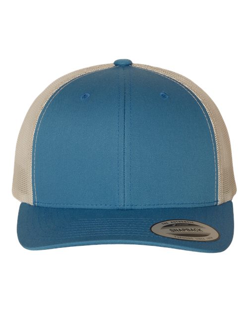 Retro Mesh Back Trucker Hat, Mid Profile Blank Snapback Cap, Plain Unprinted Hat