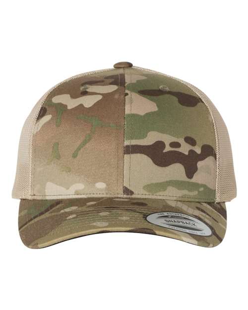 Retro Mesh Back Trucker Hat, Mid Profile Blank Snapback Cap, Plain Unprinted Hat