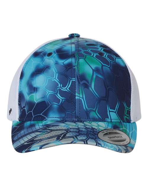 Retro Mesh Back Trucker Hat, Mid Profile Blank Snapback Cap, Plain Unprinted Hat