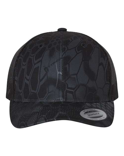 Retro Mesh Back Trucker Hat, Mid Profile Blank Snapback Cap, Plain Unprinted Hat