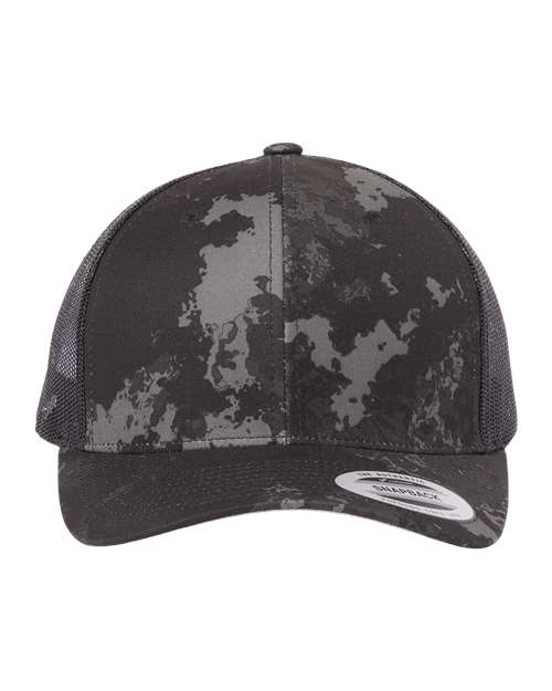 Retro Mesh Back Trucker Hat, Mid Profile Blank Snapback Cap, Plain Unprinted Hat