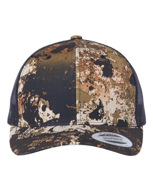Retro Mesh Back Trucker Hat, Mid Profile Blank Snapback Cap, Plain Unprinted Hat
