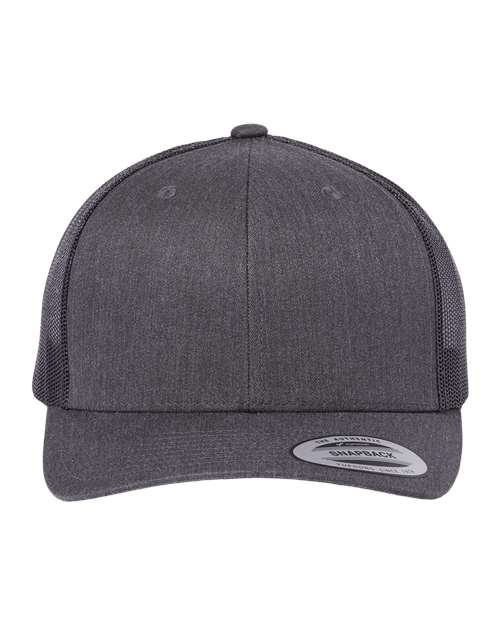Retro Mesh Back Trucker Hat, Mid Profile Blank Snapback Cap, Plain Unprinted Hat