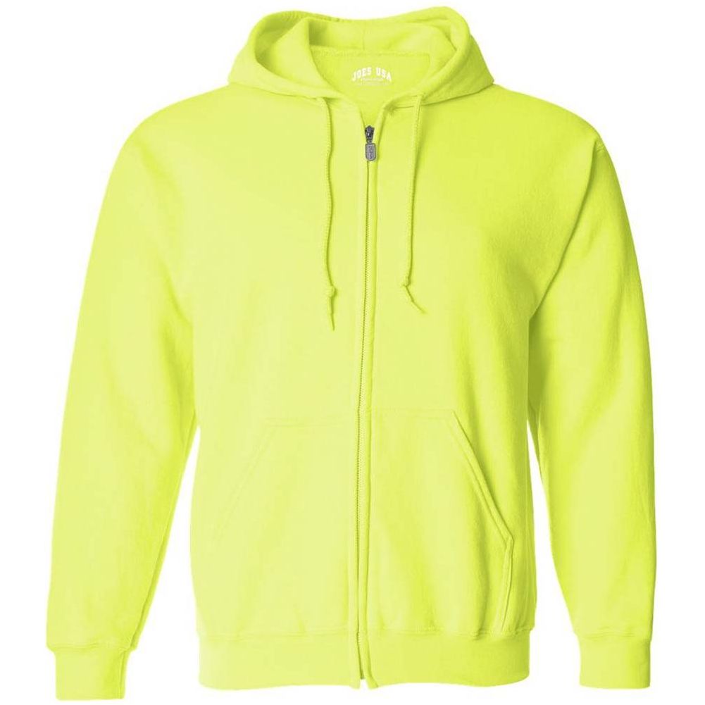 Men’s Full Zip Up Hooded Sweatshirt, Blank Unprinted Hoodie, Soft Casual Fleece Pullover