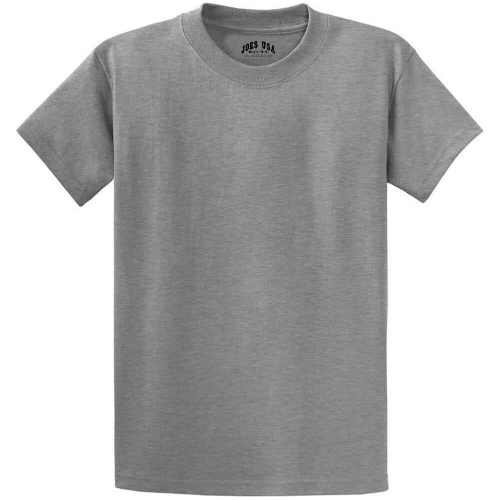 6.1oz 100% Heavy Cotton Men’s T-Shirt, Classic Fit Blank Plain Tee, Unprinted Casual Top