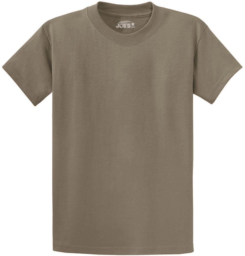 6.1oz 100% Heavy Cotton Men’s T-Shirt, Classic Fit Blank Plain Tee, Unprinted Casual Top