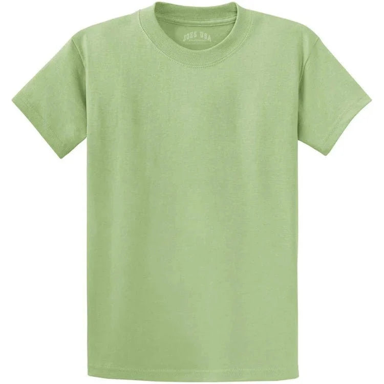 6.1oz 100% Heavy Cotton Men’s T-Shirt, Classic Fit Blank Plain Tee, Unprinted Casual Top