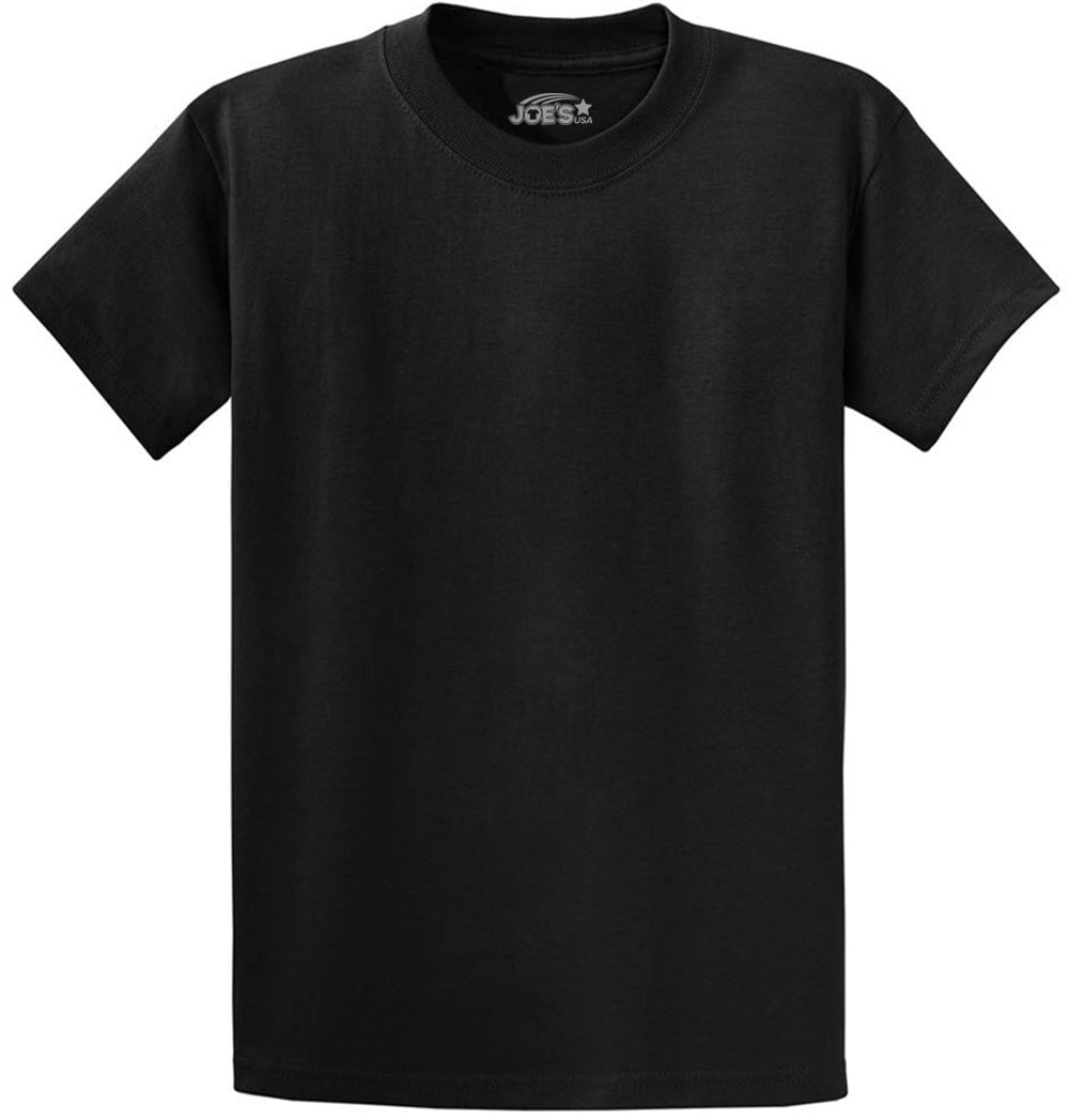6.1oz 100% Heavy Cotton Men’s T-Shirt, Classic Fit Blank Plain Tee, Unprinted Casual Top