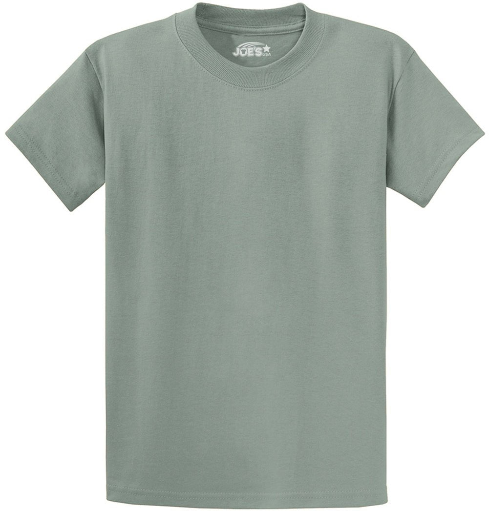 6.1oz 100% Heavy Cotton Men’s T-Shirt, Classic Fit Blank Plain Tee, Unprinted Casual Top