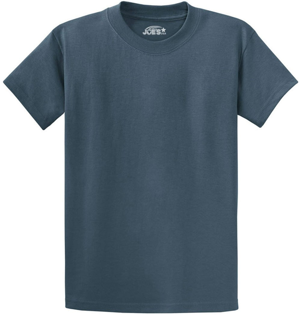 6.1oz 100% Heavy Cotton Men’s T-Shirt, Classic Fit Blank Plain Tee, Unprinted Casual Top