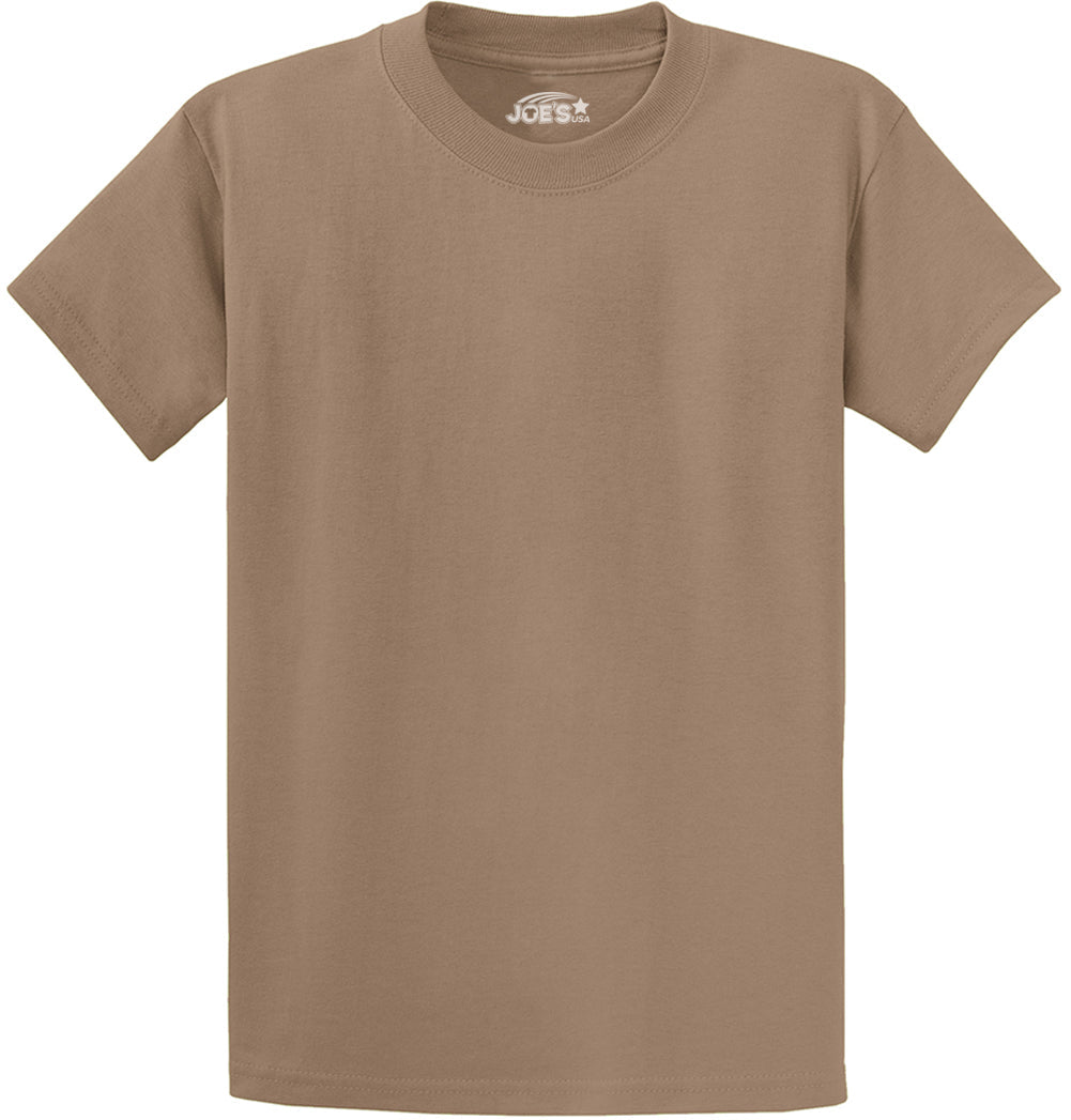 6.1oz 100% Heavy Cotton Men’s T-Shirt, Classic Fit Blank Plain Tee, Unprinted Casual Top