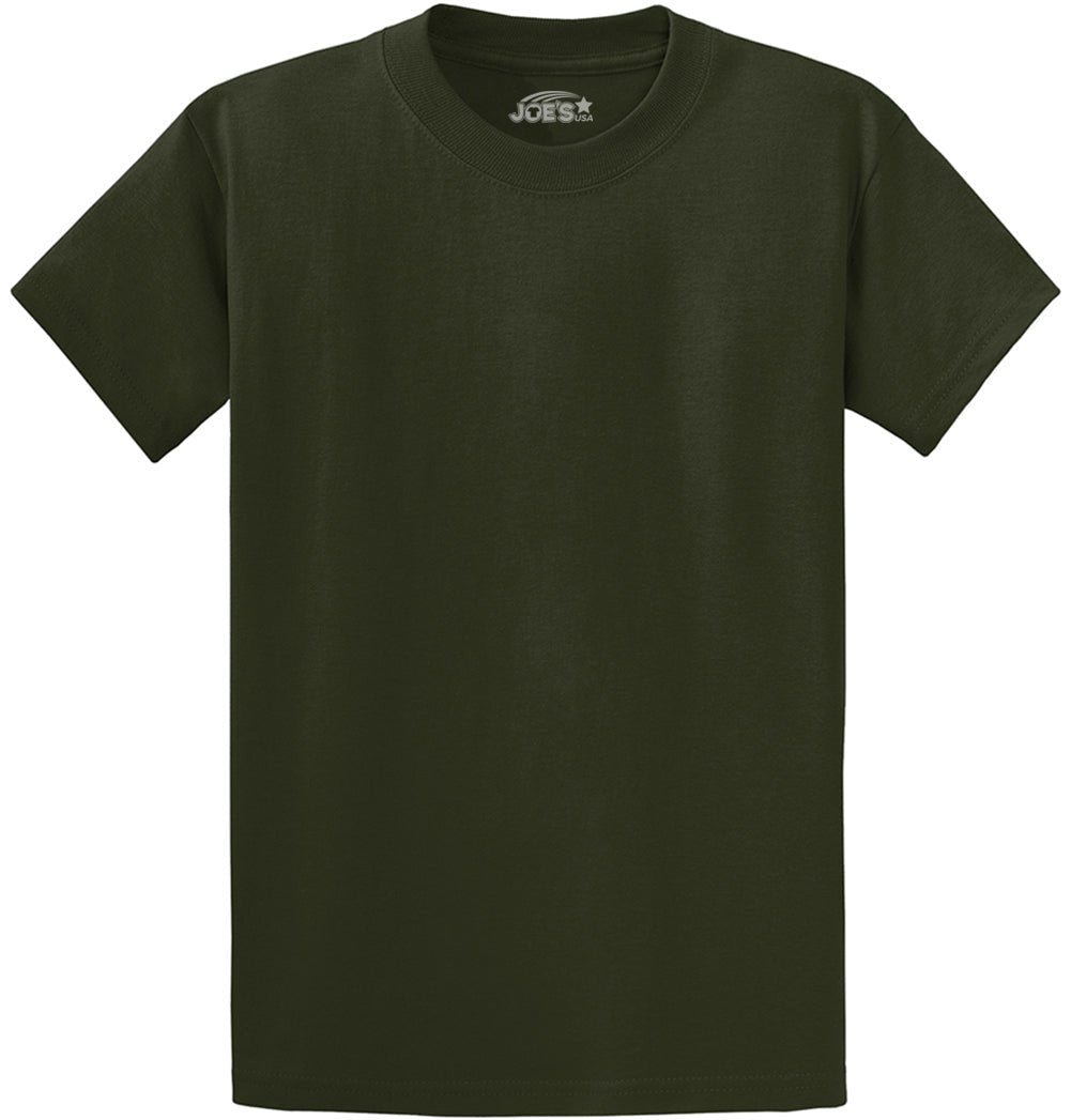 6.1oz 100% Heavy Cotton Men’s T-Shirt, Classic Fit Blank Plain Tee, Unprinted Casual Top