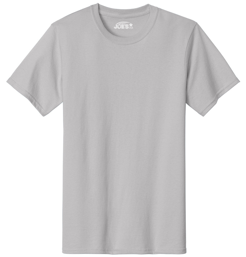 6.1oz 100% Heavy Cotton Men’s T-Shirt, Classic Fit Blank Plain Tee, Unprinted Casual Top