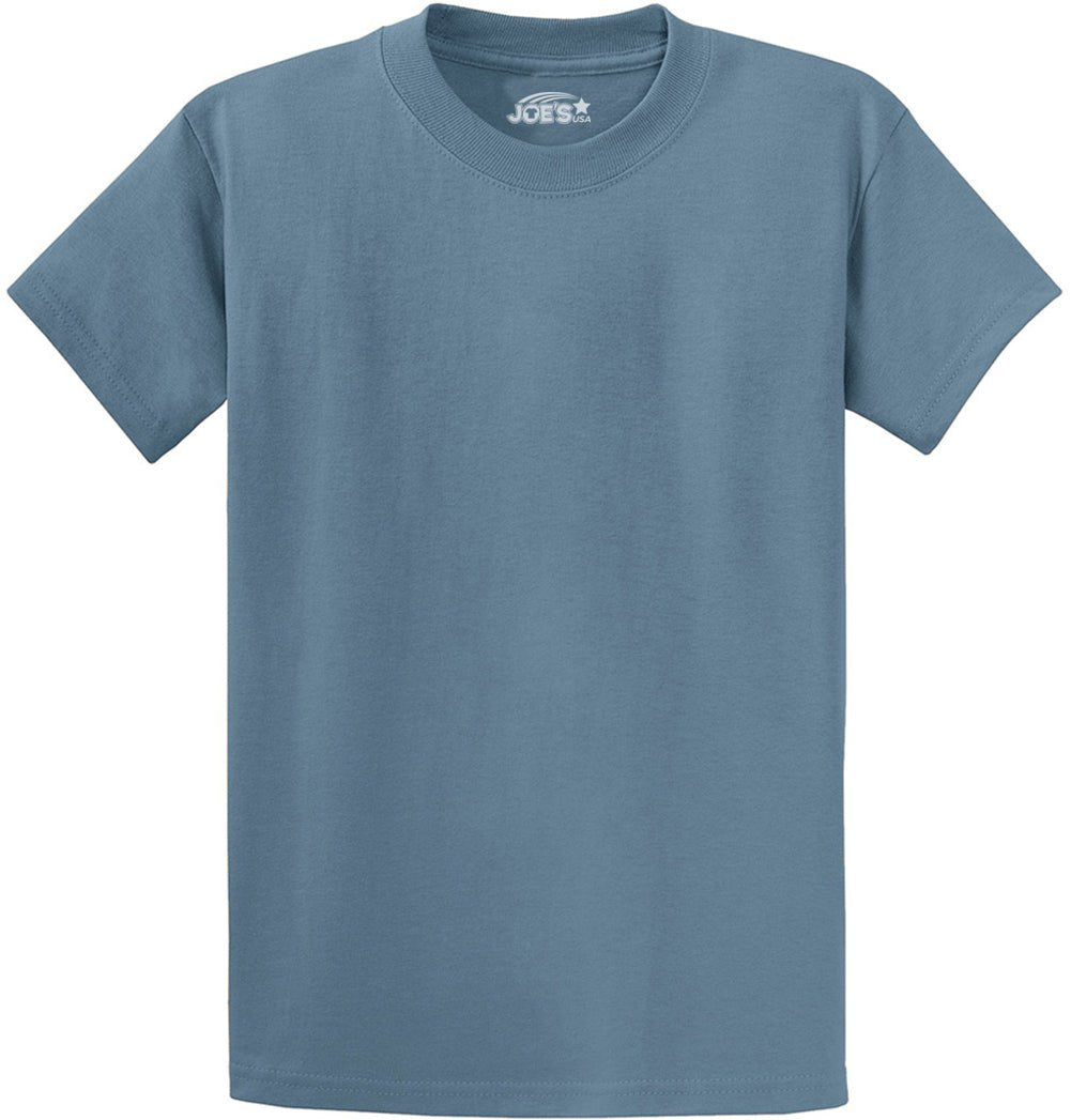 6.1oz 100% Heavy Cotton Men’s T-Shirt, Classic Fit Blank Plain Tee, Unprinted Casual Top