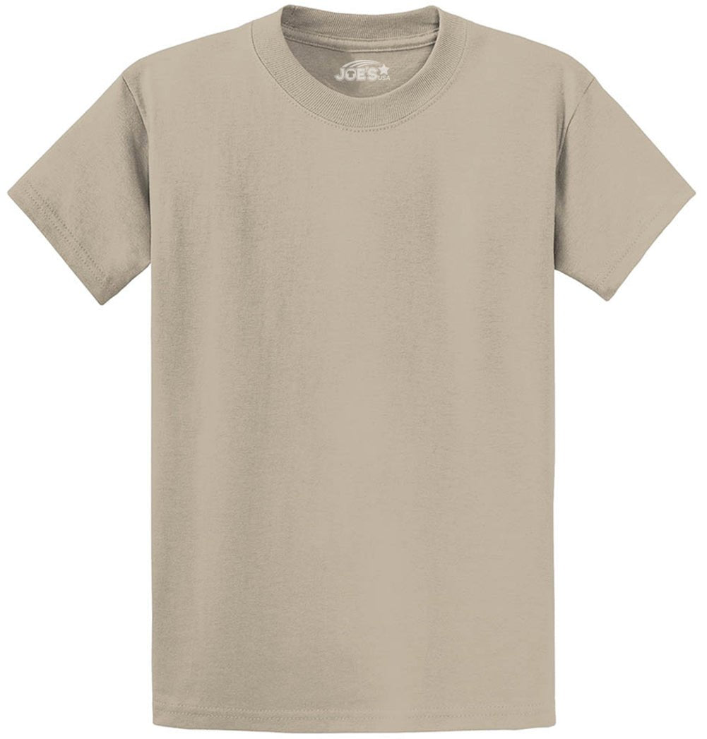 6.1oz 100% Heavy Cotton Men’s T-Shirt, Classic Fit Blank Plain Tee, Unprinted Casual Top
