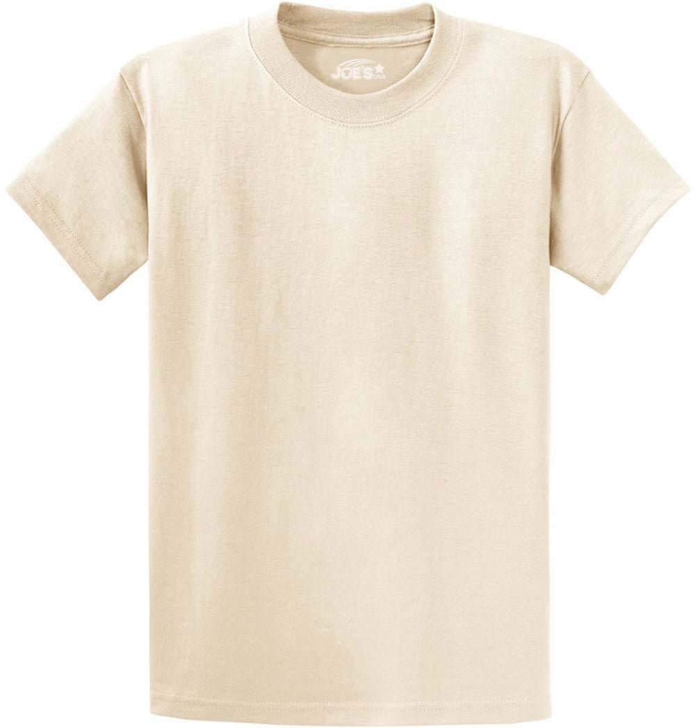 6.1oz 100% Heavy Cotton Men’s T-Shirt, Classic Fit Blank Plain Tee, Unprinted Casual Top