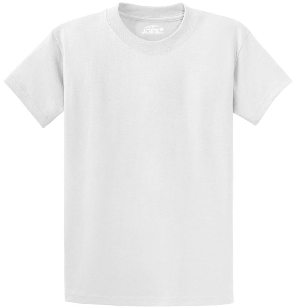 6.1oz 100% Heavy Cotton Men’s T-Shirt, Classic Fit Blank Plain Tee, Unprinted Casual Top