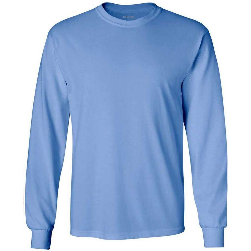 Men’s Heavyweight Long Sleeve Cotton Tee, Blank Plain T-Shirt, Regular & Big Tall Sizes