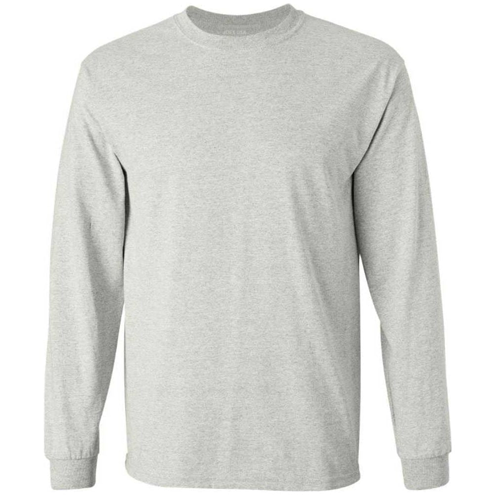 Men’s Heavyweight Long Sleeve Cotton Tee, Blank Plain T-Shirt, Regular & Big Tall Sizes