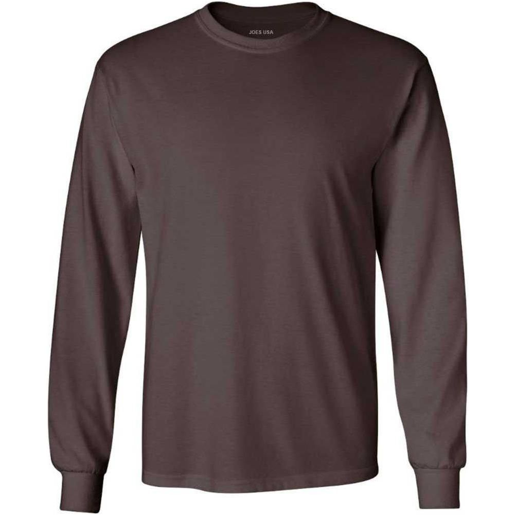 Men’s Heavyweight Long Sleeve Cotton Tee, Blank Plain T-Shirt, Regular & Big Tall Sizes