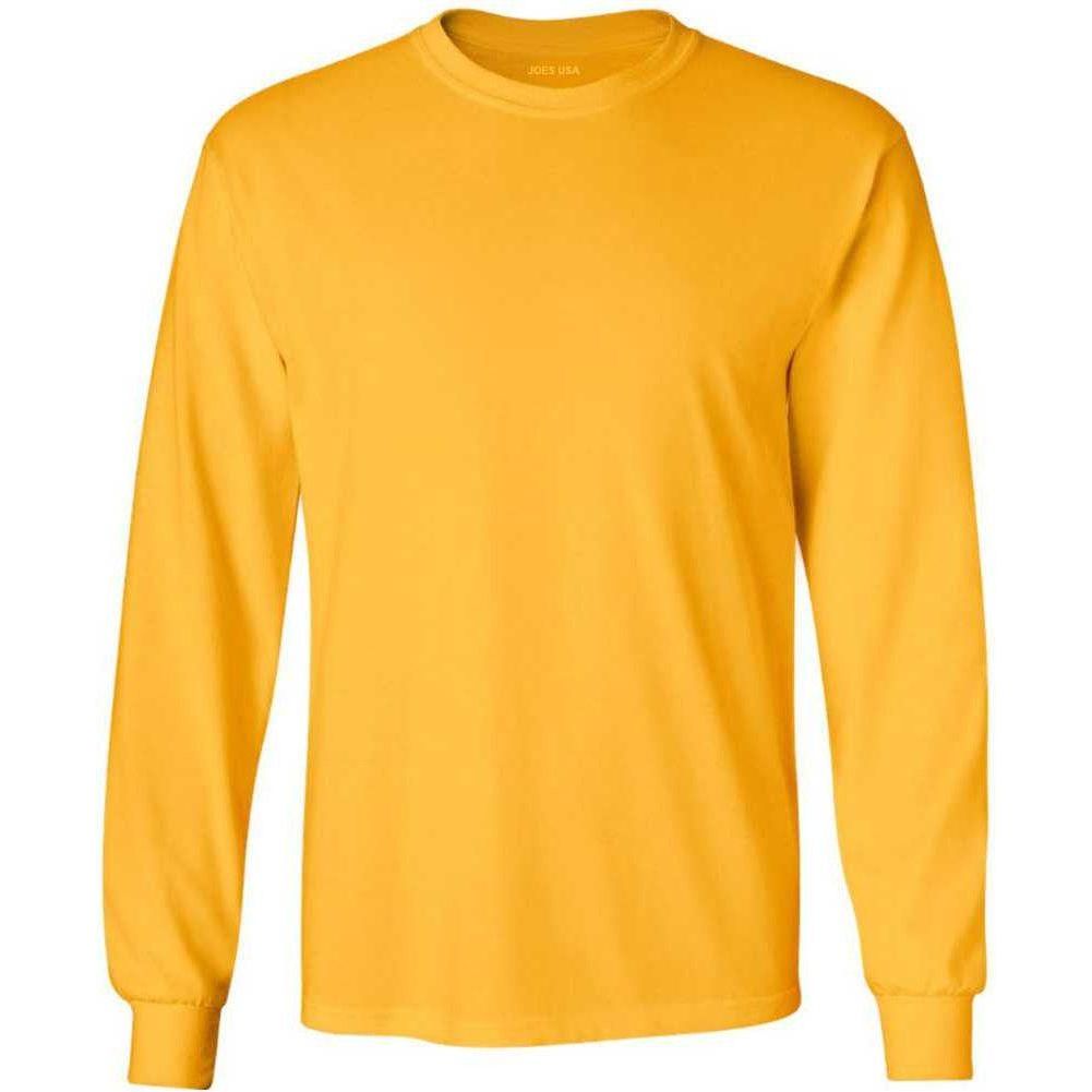 Men’s Heavyweight Long Sleeve Cotton Tee, Blank Plain T-Shirt, Regular & Big Tall Sizes