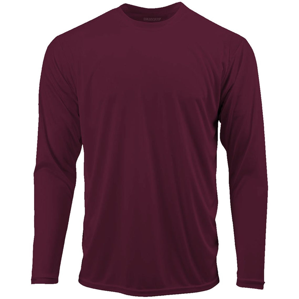 Men’s Moisture Wicking Long Sleeve Athletic Shirt, Quick Dry Blank Sport Tee