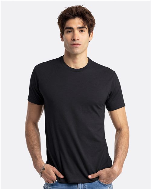 Unisex CVC Blend Short Sleeve T-Shirt, Soft Fitted Blank Plain Tee, Lightweight Casual Top